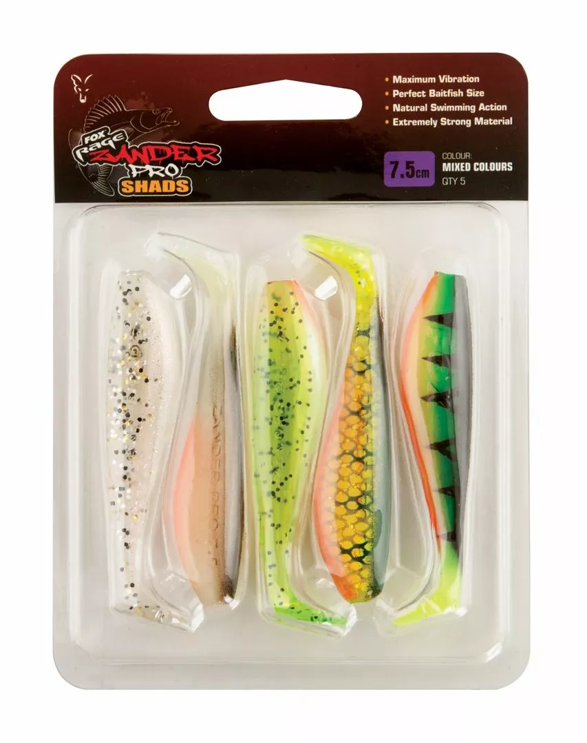 Fox Rage Zander Pro Shads Mixed Colour Packs 5 Fox Rage Zander Pro Shads Mixed Colour Packs - Image 3
